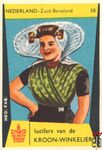 38 Nederland - Zuid-Beveland lucifers van de Kroon-Winkelier Ned. fab.