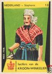 13 Nederland - Staphorst lucifers van de Kroon-Winkelier Ned. fab.