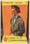 10 Zwitserland - Nidwalden lucifers van de Kroon-Winkelier Ned. fab.