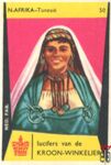 50 N. Afrika - Tunesie lucifers van de Kroon-Winkelier Ned. fab.