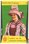 28 Nederland - Hindepolen lucifers van de Kroon-Winkelier Ned. fab.