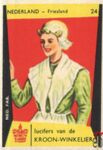 24 Nederland - Friesland lucifers van de Kroon-Winkelier Ned. fab.