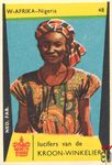 48 W - Afrika - Nigeria lucifers van de Kroon-Winkelier Ned. fab.