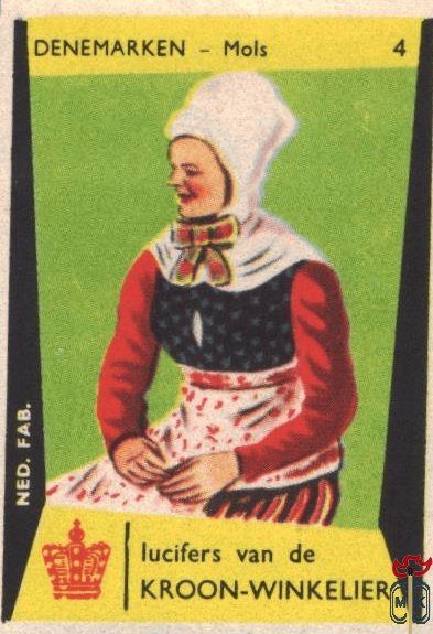 4 Denemarken - Mols lucifers van de Kroon-Winkelier Ned. fab.