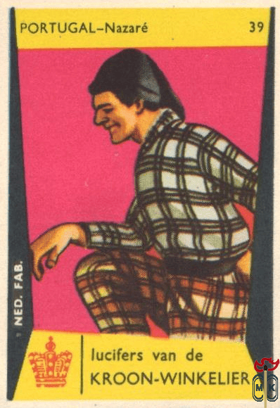 39 Potugal - Nazare lucifers van de Kroon-Winkelier Ned. fab.