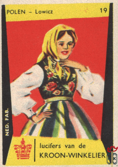 19 Polen - Lowicz lucifers van de Kroon-Winkelier Ned. fab.