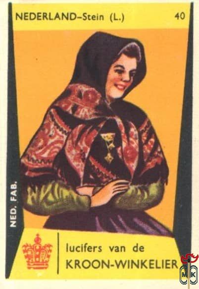 40 Nederland - Scein (L.) lucifers van de Kroon-Winkelier Ned. fab.
