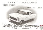 Consul Mark II 1957 Ford Motor Company (Belgium) safety matches