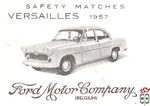 Versailles 1957 Ford Motor Company (Belgium) safety matches
