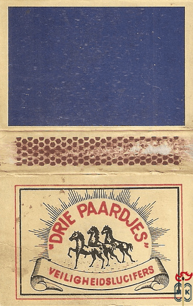 "Drie Paardjes" Veiligheidslucifers