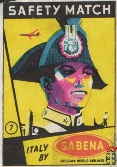 Italy by Belgian world airlines safety match Sabena