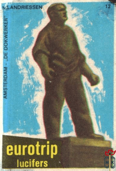 Amsterdam - "De Dokwerker" M. Andriessen Eurotrip lucifers