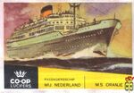 M.S. Oranje Passagiersschip Mij. Nederland Co-Op Lucifers