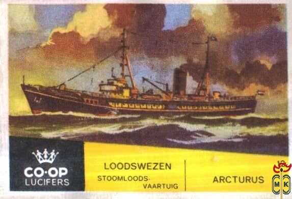 Arcturus Loodswezen Stoomloods vaartuig Co-Op Lucifers