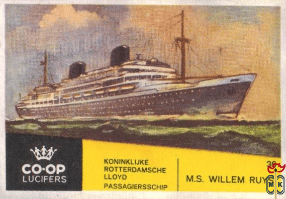 M.S. Willem Ruys Koninklijke Rotterdamsche Lloyd Passagiersschip Co-oP
